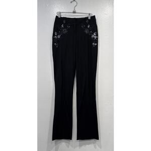 Vintage Laundry By Shelli Segal Black Embellished Pants‎ Women’s Size 4 Sequin
